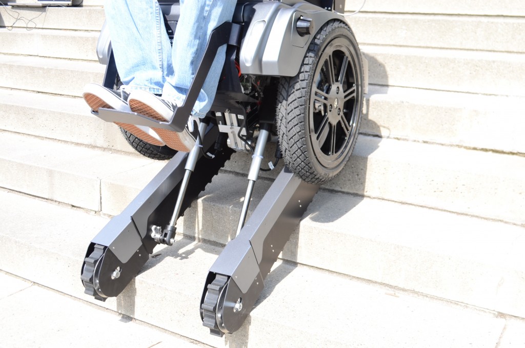 The Scalevo stair climbing wheelchair in action
