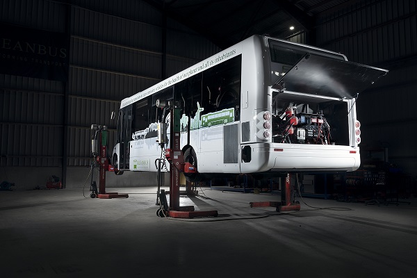 The e-Powertrain in a box takes its first ride in a prototype at Kleanbus