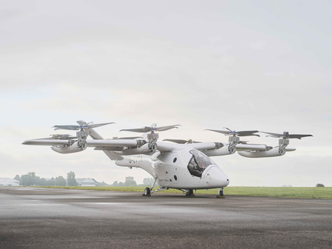 VX4 prototype electric take-off and landing vehicle (eVTOL) built in the UK