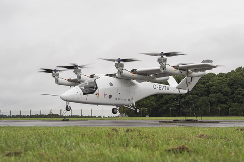 Vertical’s Chief Test Pilot conducts the new VX4’s first hover