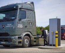 The electric eActros HGV has been tested using Megawatt charging equipment